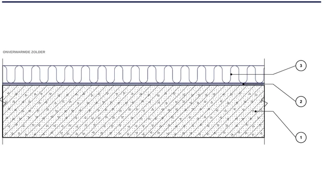 CAD-detail ISO-POD-01: Zoldervloer op betonvloer