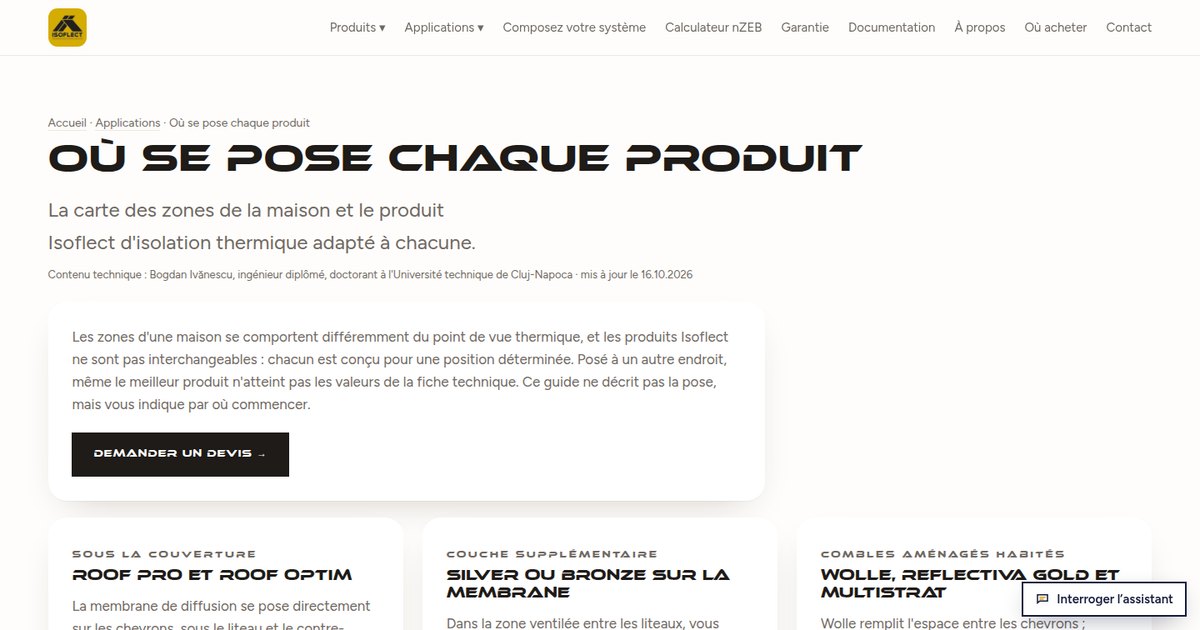 Où se pose chaque produit