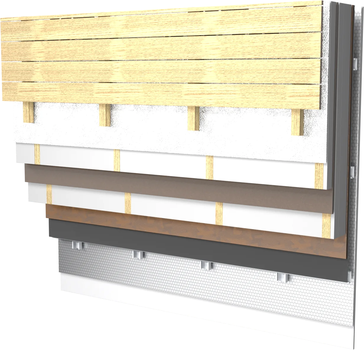 3D rendering: the ventilated façade