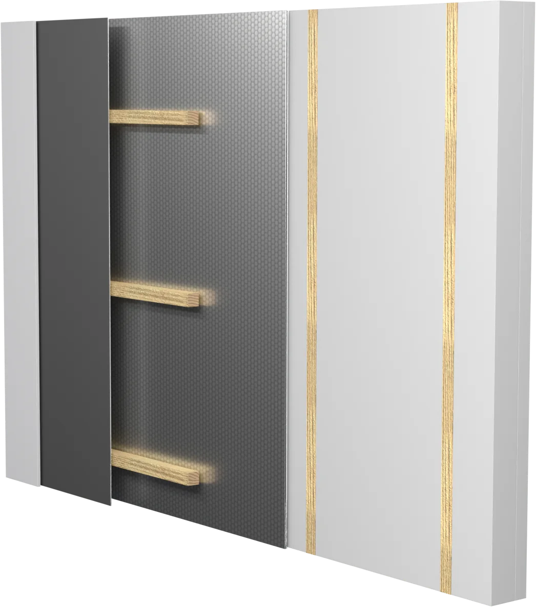 3D rendering: internal wall insulation, without OSB