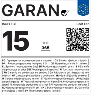 Garantieetikett Roof Optim
