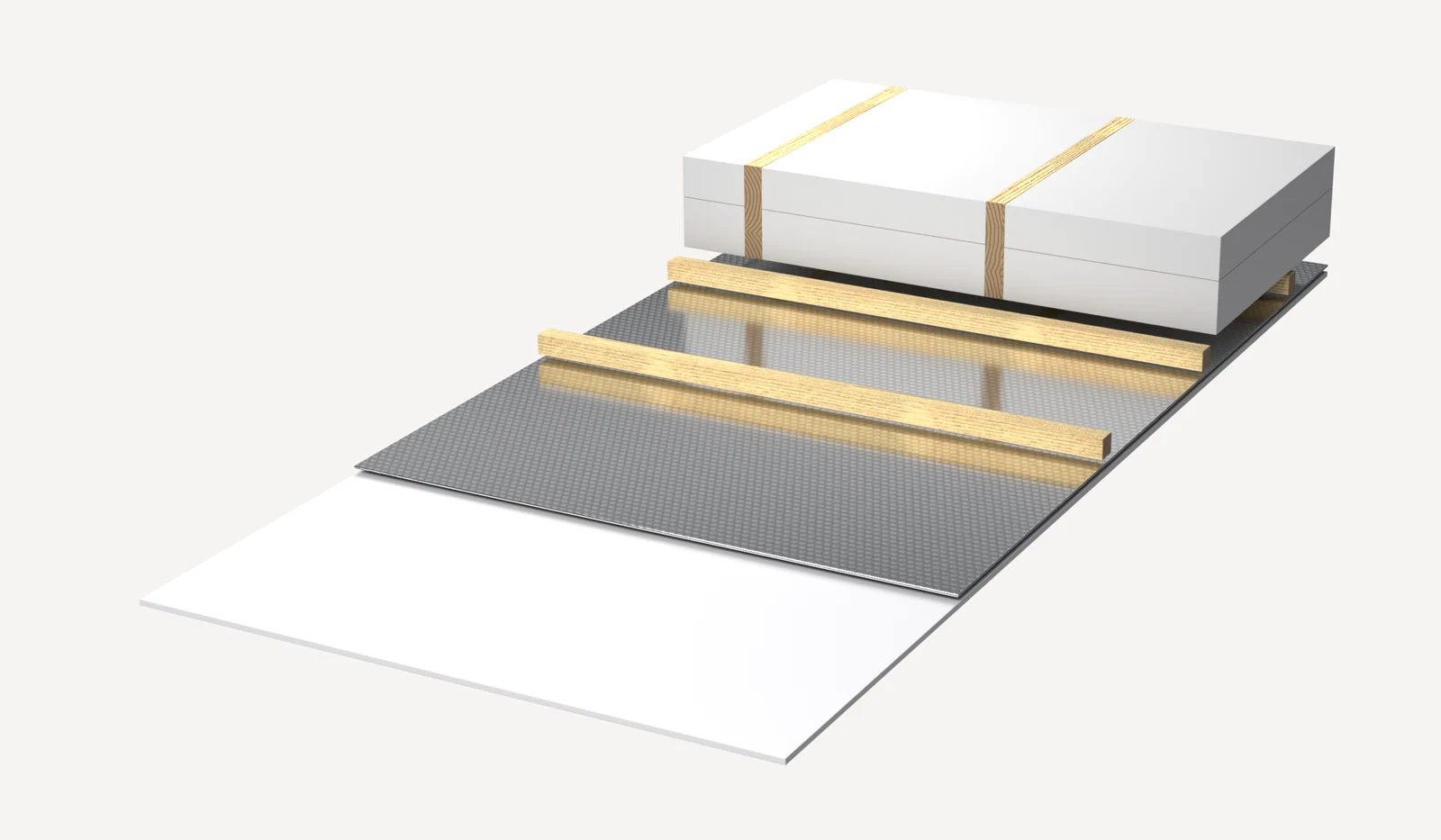 Technische tekening: isolatie van de verdiepingsvloer tussen bouwlagen