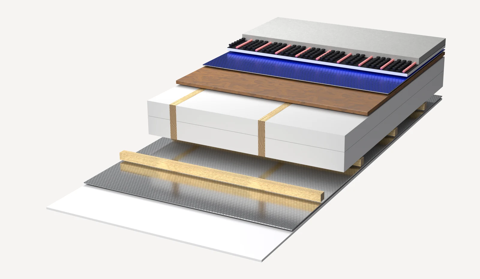 Technische tekening: isolatie van de verdiepingsvloer tussen bouwlagen